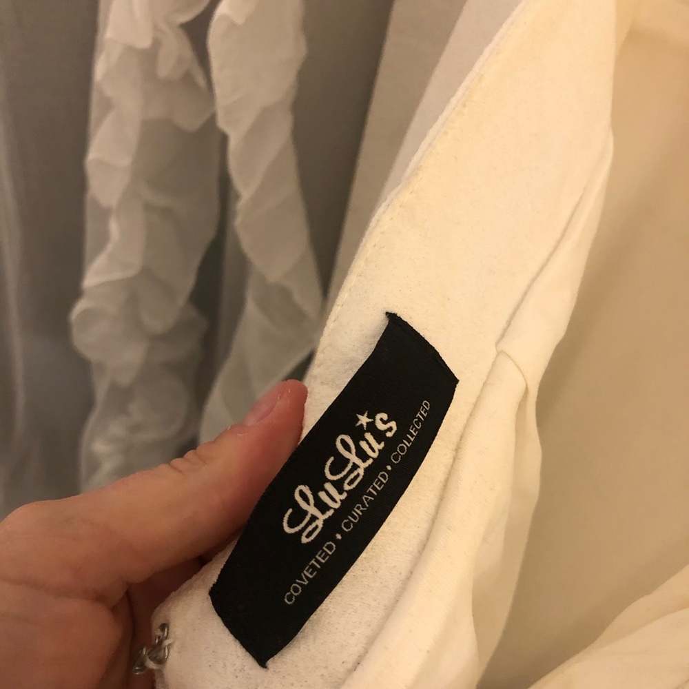 White Racerback Formal Dress - Picture 5 of 6